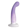 Curve Toys Simply Sweet 7’’ Slim G Spot Silicone Dildo - Purple/White - Dongs & Dildos