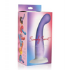 Curve Toys Simply Sweet 7’’ Slim G Spot Silicone Dildo - Purple/White - Dongs & Dildos