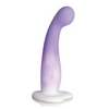 Curve Toys Simply Sweet 7’’ Slim G Spot Silicone Dildo - Purple/White - Dongs & Dildos