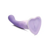 Curve Toys Simply Sweet 7’’ Slim G Spot Silicone Dildo - Purple/White - Dongs & Dildos