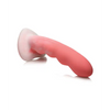 Curve Toys Simply Sweet 7’’ Wavy Silicone Dildo - Pink/White - Dongs & Dildos