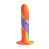 Curve Toys Simply Sweet Rainbow Silicone Dildo - Dongs & Dildos
