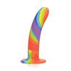 Curve Toys Simply Sweet Rainbow Silicone Dildo - Dongs & Dildos