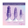 Curve Toys Simply Sweet Silicone Butt Plug Set - Purple - Anal Products