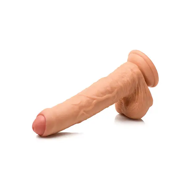 Curve Toys Thinz 8’’ Uncut Dildo w/Balls - Light