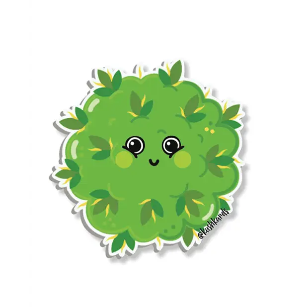 Cute Kush On You Bud Sticker - Pack of 3 - Novelties