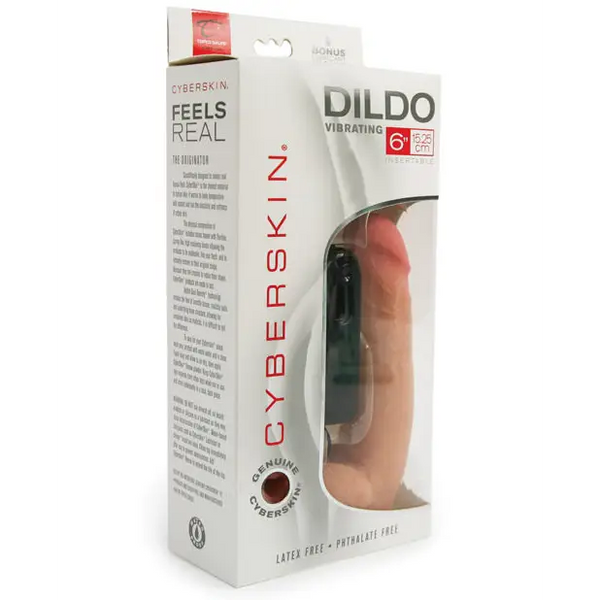 CyberSkin 6’’ Vibrating Cyber Cock - Dongs & Dildos