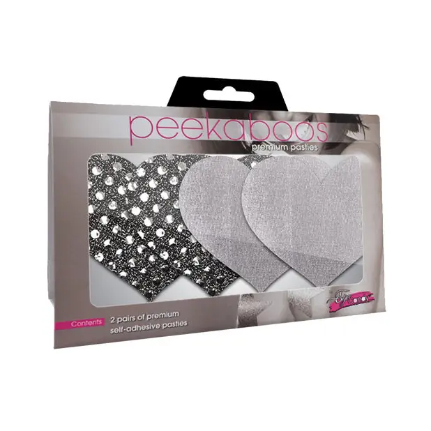 Dark Angel Hearts - Silver Pack of 2 - Lingerie - Packaged