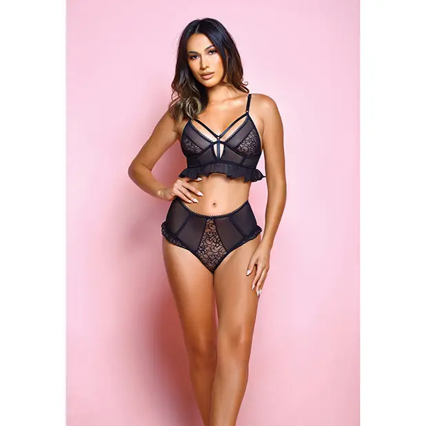 Dark in Love Bra & Panty Black LG - Lingerie - Hanging