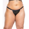 Darque PVC Thong w/Adjustable Waist Straps Black OS/XL - Lingerie - Hanging