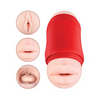 Delite Two Ways Mouth & Vagina Masturbator - White - Dolls & Masturbators