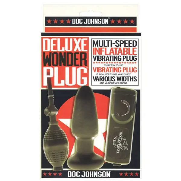 Deluxe Wonder Plug Inflatable Vibrating Butt Plug - Multi Speed - Anal Products