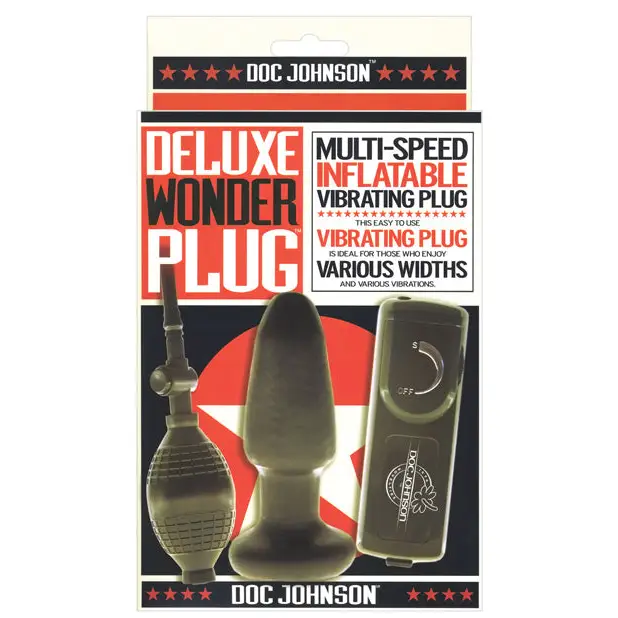 Deluxe Wonder Plug Inflatable Vibrating Butt Plug - Multi Speed - Anal Products