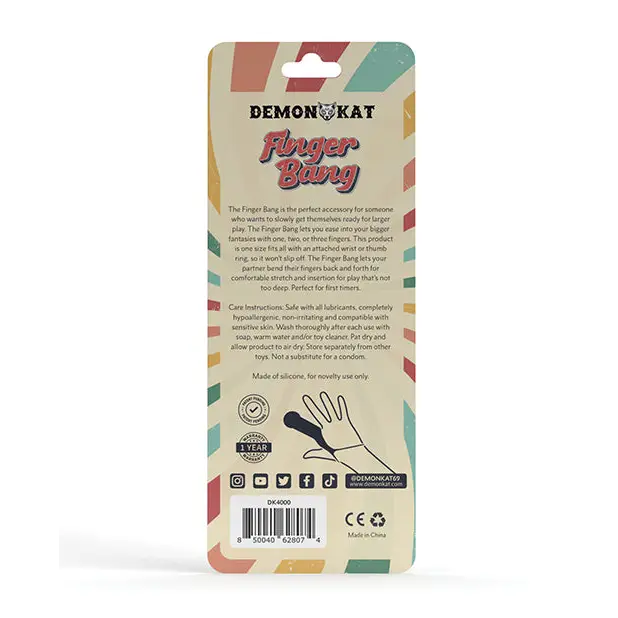 Demon Kat Finger Bang - Black - Stimulators