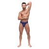 Diamond Mesh Bong Thong Blue S/M - Lingerie - Packaged