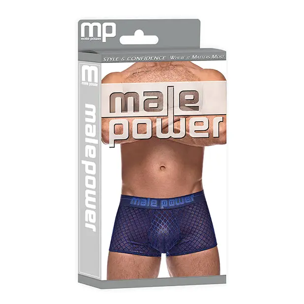 Diamond Mesh Mini Short Blue MD - Lingerie - Packaged