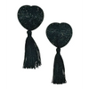 Diamond Reusable Tassel Pasties - Black O/S - Lingerie - Packaged