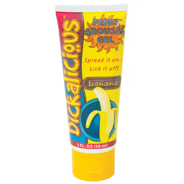 Dickalicious Penis Arousal Gel 2 oz - Banana - Sexual Enhancers
