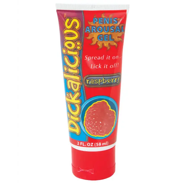 Dickalicious Penis Arousal Gel 2 oz - Raspberry - Sexual Enhancers