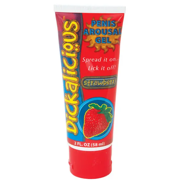 Dickalicious Penis Arousal Gel 2 oz - Strawberry - Sexual Enhancers