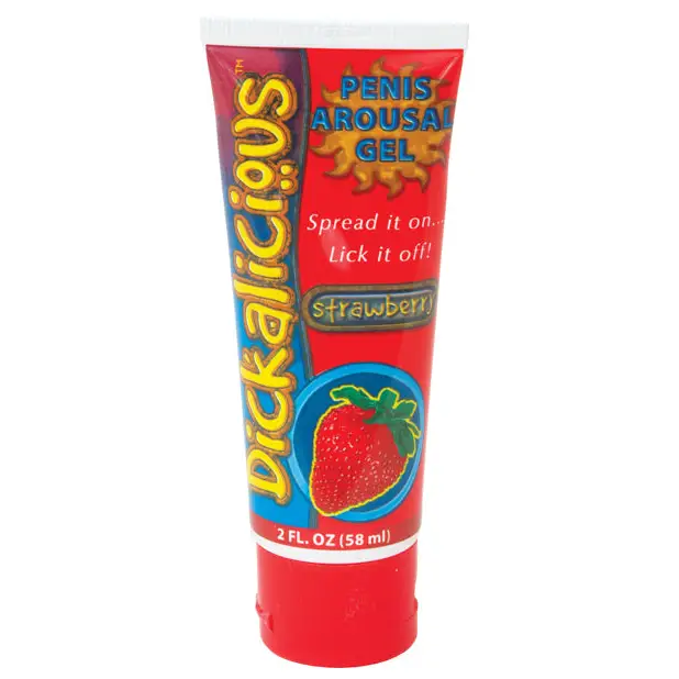 Dickalicious Penis Arousal Gel 2 oz - Strawberry - Sexual Enhancers