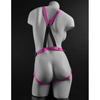 Dillio 7’’ Strap-On Suspender Harness Set - Pink - Strap Ons