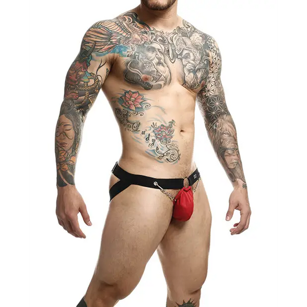 Dngeon Chain Jockstrap Red O/S - Lingerie - Packaged