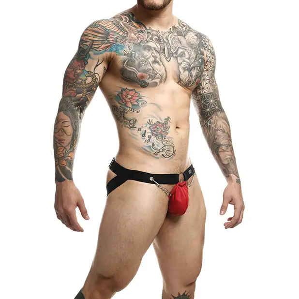 Dngeon Chain Jockstrap Red O/S - Lingerie - Packaged