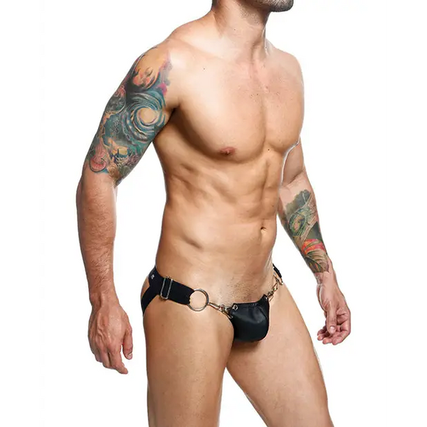 Dngeon Snap Jockstrap Black O/S - Lingerie - Packaged