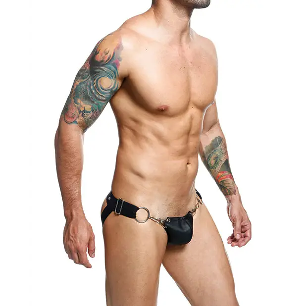 Dngeon Snap Jockstrap Black O/S - Lingerie - Packaged