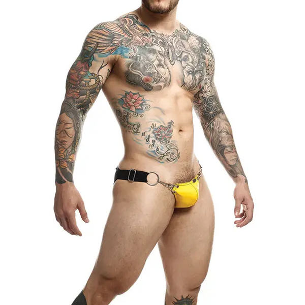Dngeon Snap Jockstrap Yellow O/S - Lingerie - Packaged