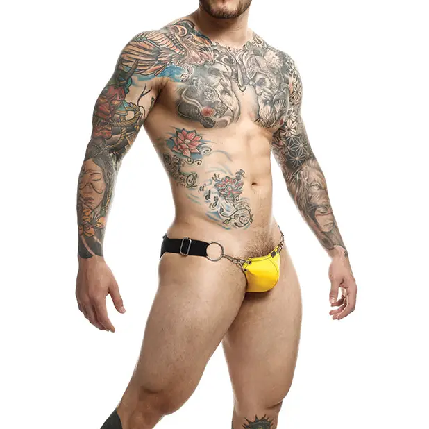 Dngeon Snap Jockstrap Yellow O/S - Lingerie - Packaged