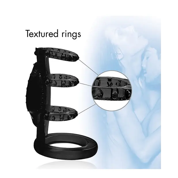 Doctor Love’s Zinger Vibrating Cock Cage - Black - Bondage Blindfolds & Restraints