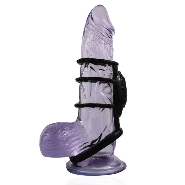 Doctor Love’s Zinger Vibrating Cock Cage - Black - Bondage Blindfolds & Restraints