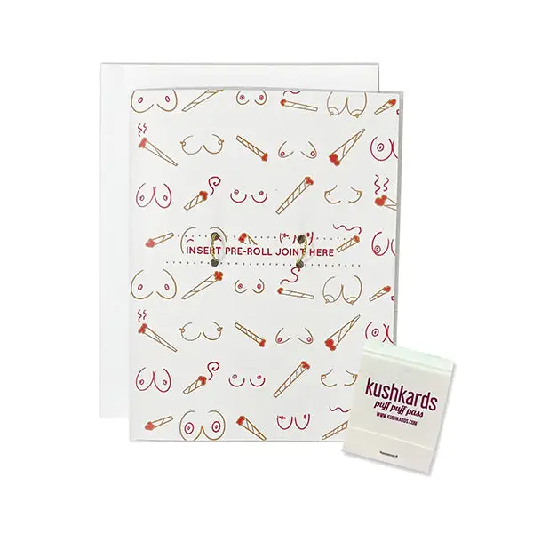 Doobies Boobies Greeting Card w/Matchbook - Bachelorette & Party Supplies