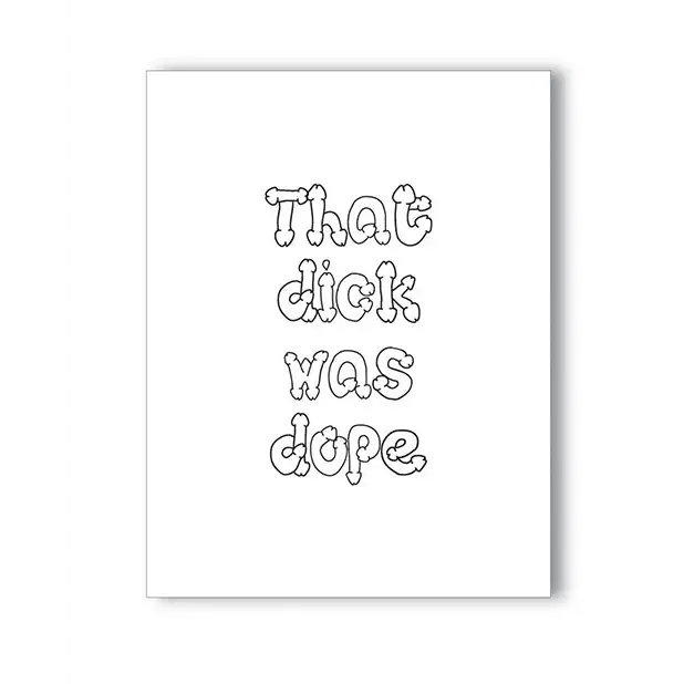 Dope Dick Naughty Greeting Card - Bachelorette & Party Supplies