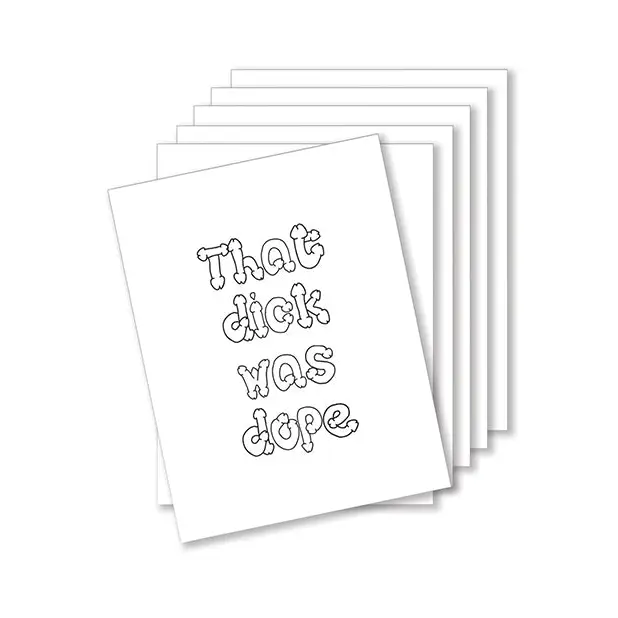 Dope Dick Naughty Greeting Card - Pack - Bachelorette & Party Supplies