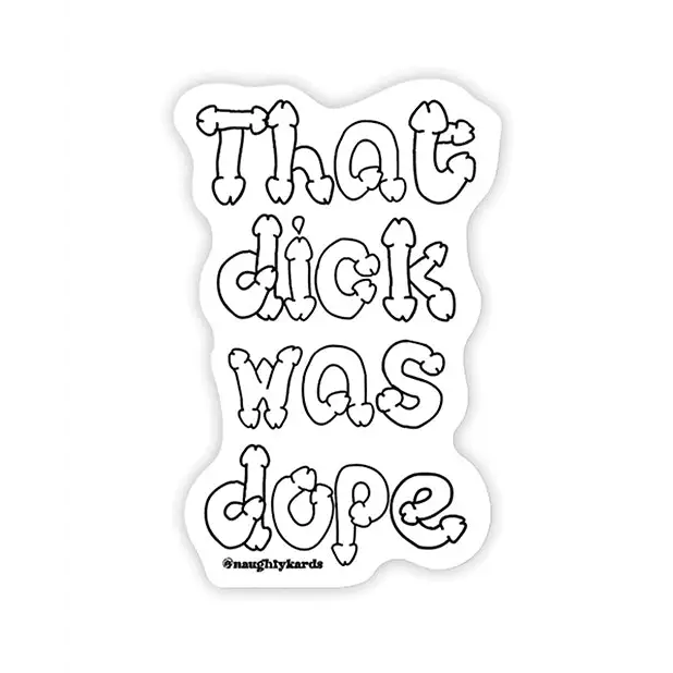Dope Dick Naughty Sticker - Pack of 3 - Novelties