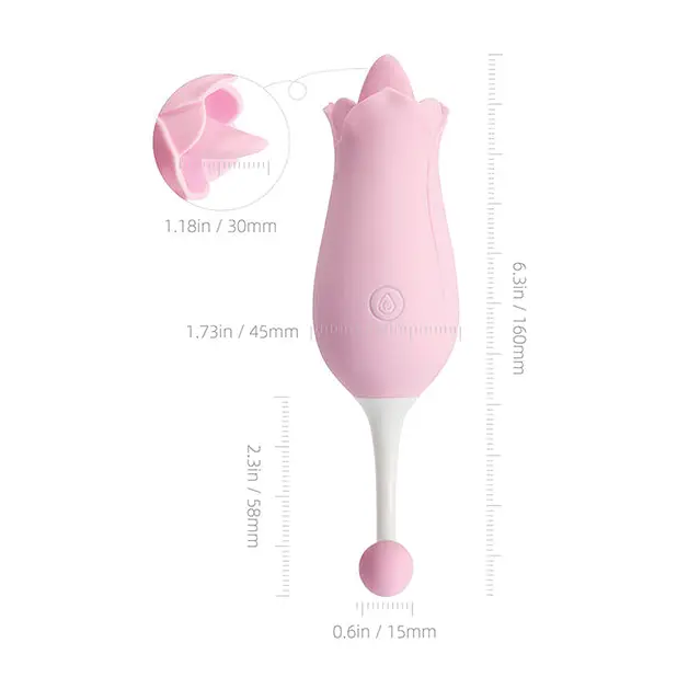 Dora Rose Toy Clit Vibrator & Tongue Licker - Pink - Stimulators