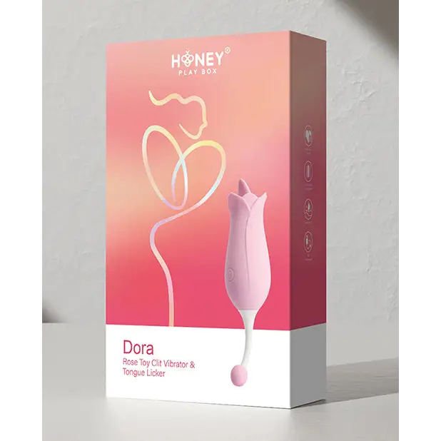 Dora Rose Toy Clit Vibrator & Tongue Licker - Pink - Stimulators