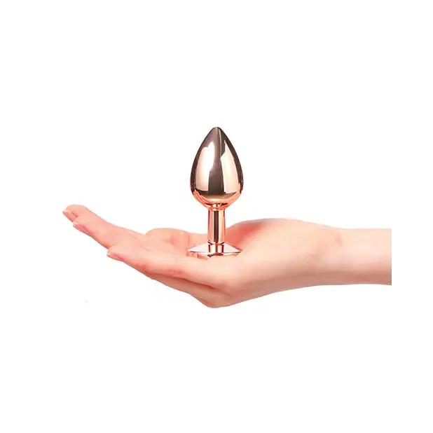 Dorcel Aluminium Bejeweled Diamond Plug - Rose Gold Medium - Anal Products