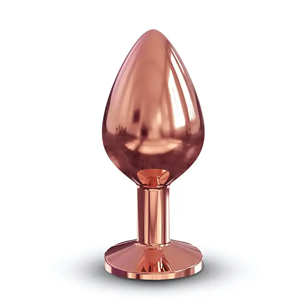 Dorcel Aluminium Bejeweled Diamond Plug - Rose Gold Medium - Anal Products