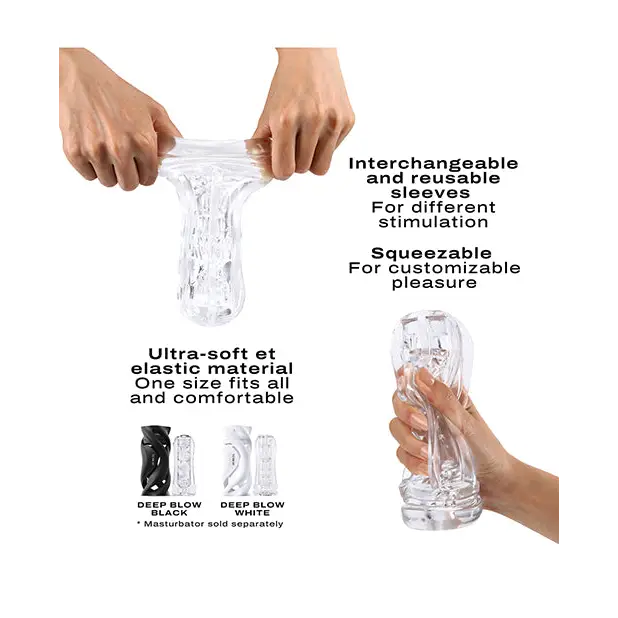 Dorcel Deep Blow Extreme Sleeve - Clear - Dolls & Masturbators