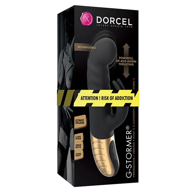 Dorcel G-Stormer Thrusting G Spot Rabbit - Black/Gold - Vibrators