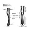 Dorcel Infinite Joy Bendable Forked Vibrator - Black - Stimulators