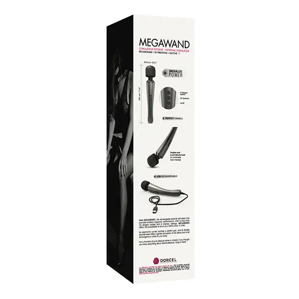 Dorcel Megawand Rechargeable Wand - Chrome Silver - Massage Products