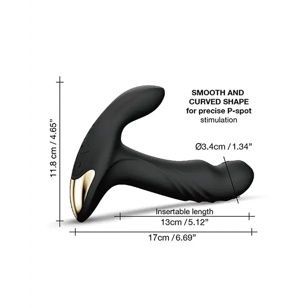 Dorcel P-Joy Double Action Prostate Massager - Black - Anal Products