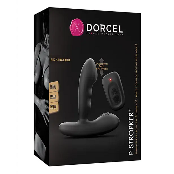 Dorcel P-Stroker Moving Bead Prostate Massager - Black - Anal Products