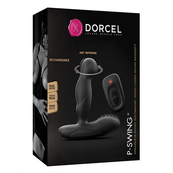 Dorcel P-Swing Twisting Prostate Massager - Black - Anal Products