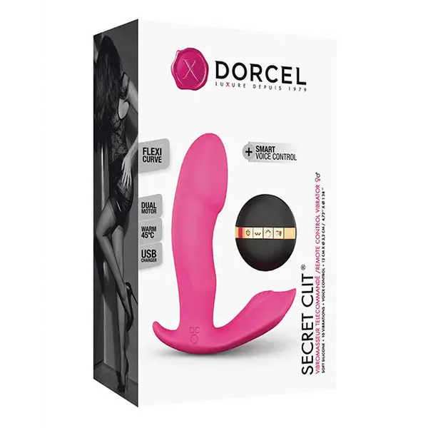 Dorcel Secret Clit Dual Stim Heating and Voice Control - Pink - Stimulators